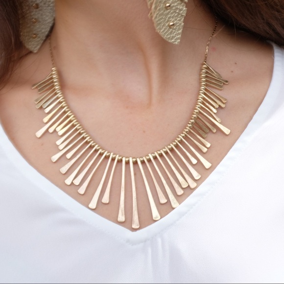 Infinity Raine Jewelry - ✨LAST ONE✨Gold Tone Fringe Statement Necklace